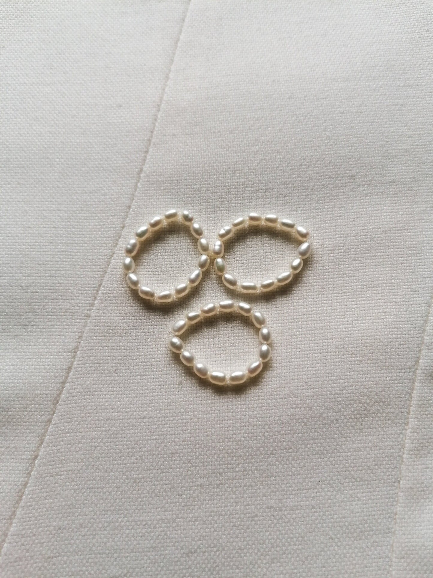 Rice pearl ring