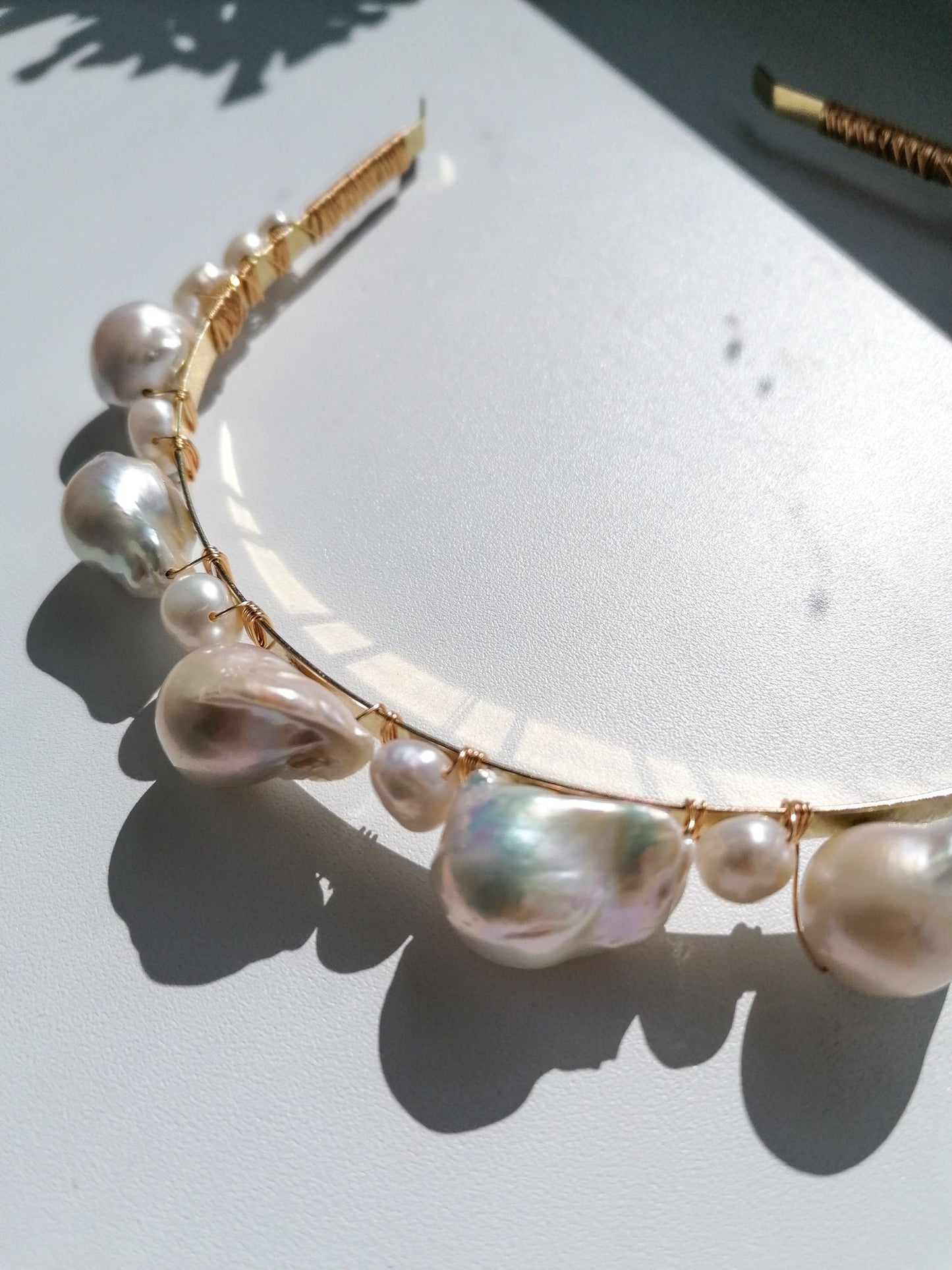 Large flameball pearl headband