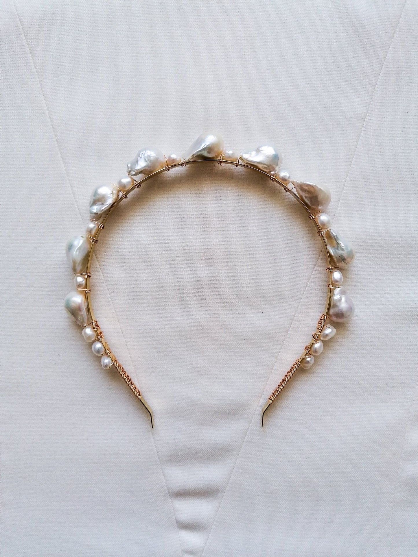 Large flameball pearl headband